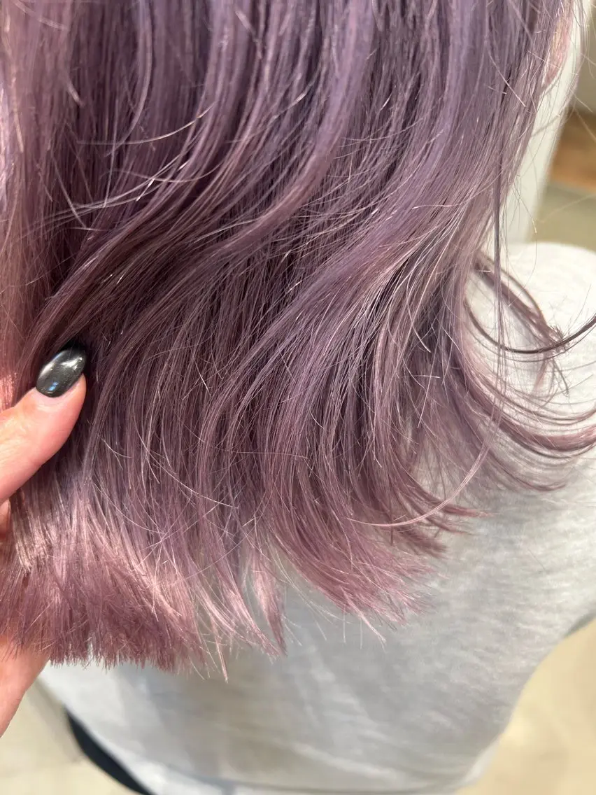 ミディアム カラー ブリーチ 透明感カラー カット ヘアカラー トリートメント 後藤 由希のヘアスタイル