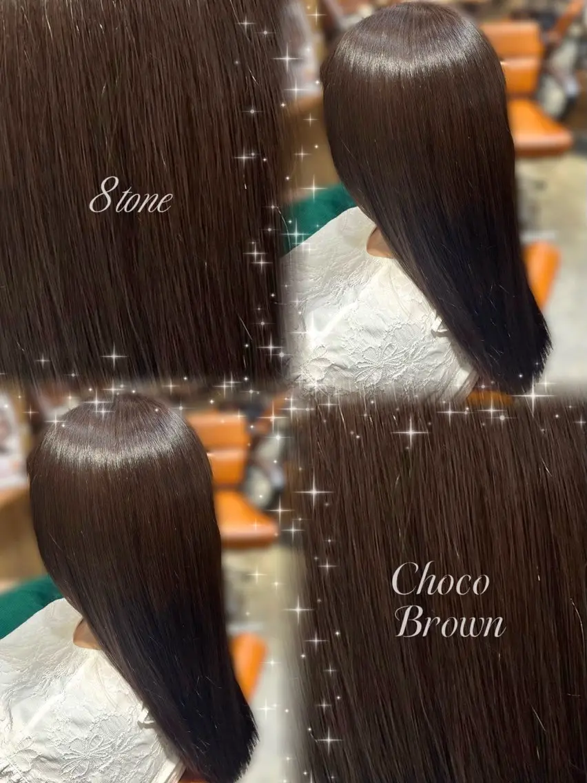 セミロング カラー ブリーチ ブラウンカラー ブリーチなしカラー LAISSEZ 竹内のヘアスタイル