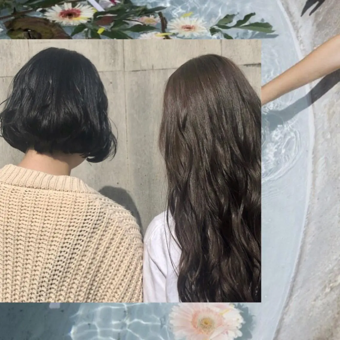 ミディアム カラー パーマ ヘアアレンジ アッシュ ベージュカラー デザインカラー イヤリングカラー グラデーションカラー 髪質改善🫧ベージュ 椙山 響のヘアスタイル