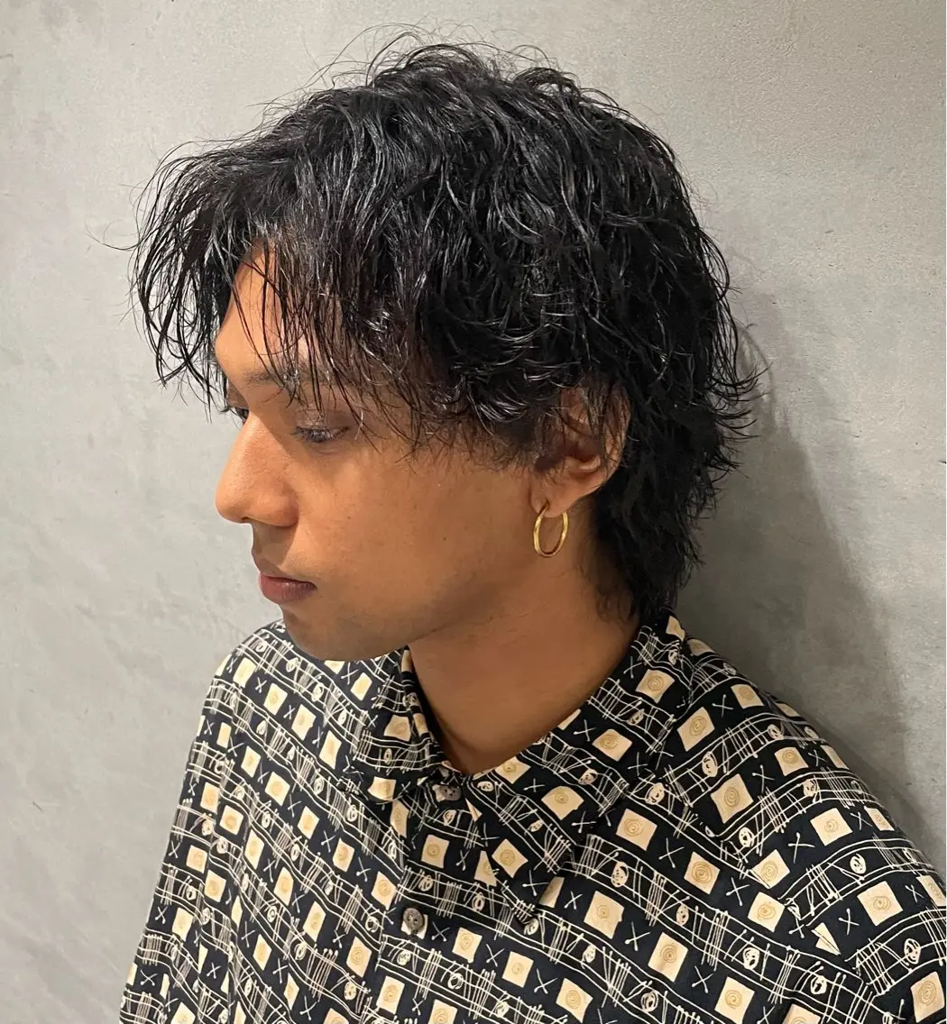 ミディアム パーマ メンズ カット 🔱メンズパーマ特化 🔱山下和輝のヘアスタイル
