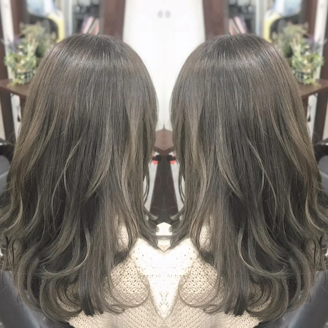 ロング カラー グレージュ ヘアカラー トリートメント ＊横浜駅＊ 金子 誠也のヘアスタイル