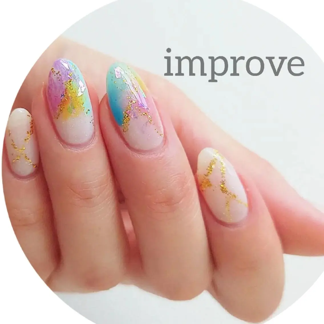 ネイル 大理石ネイル(マーブル) ワンカラーネイル improve /mamiのネイルデザイン