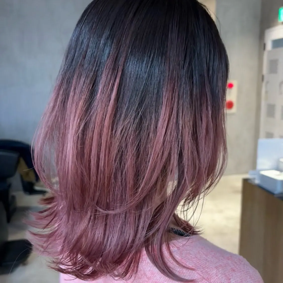 ミディアム カラー グラデーションカラー ヘアカラー ひなた/elima 調布/暖色カラーのヘアスタイル