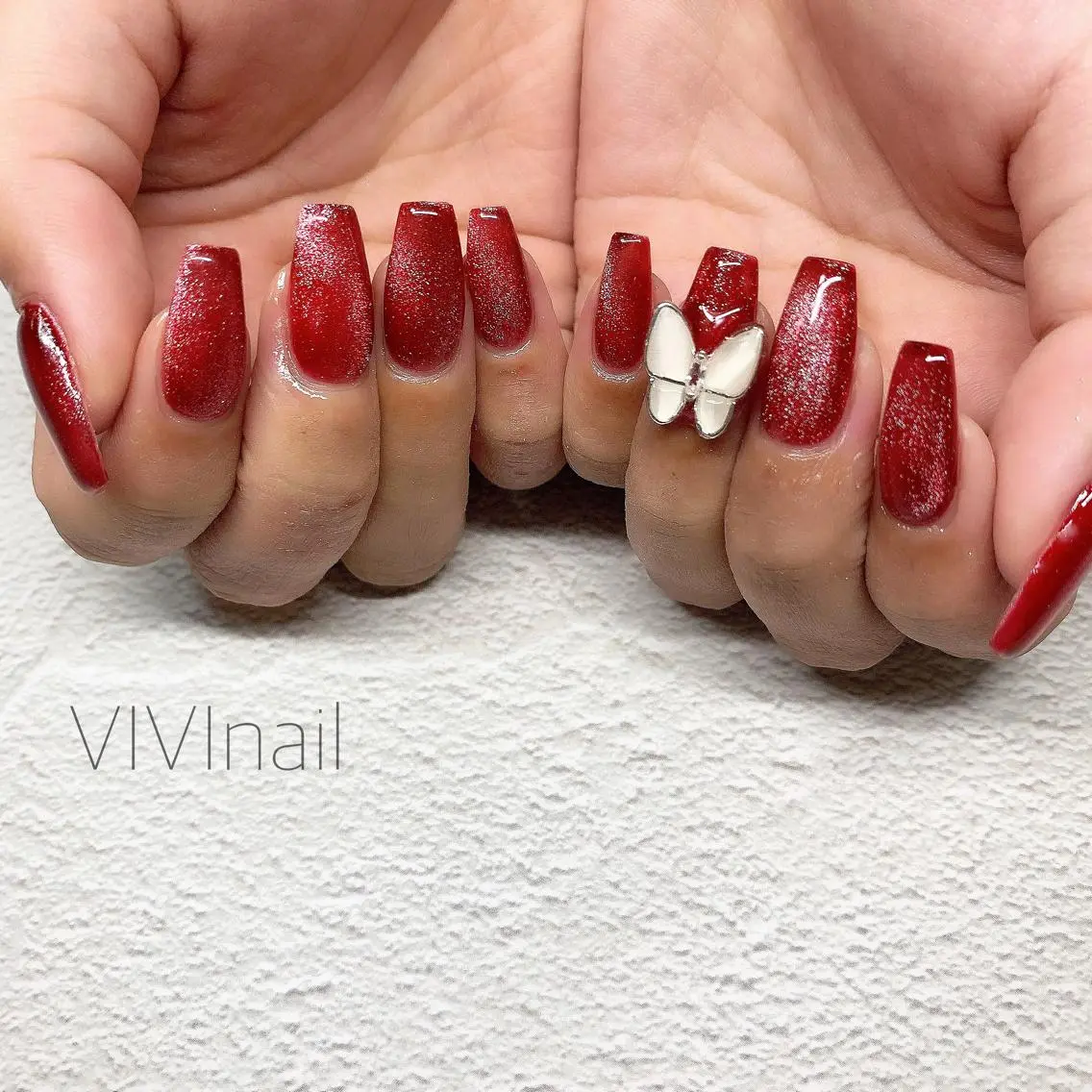 ネイル マグネットネイル シンプルネイル ハンドネイル vivi nailのネイルデザイン