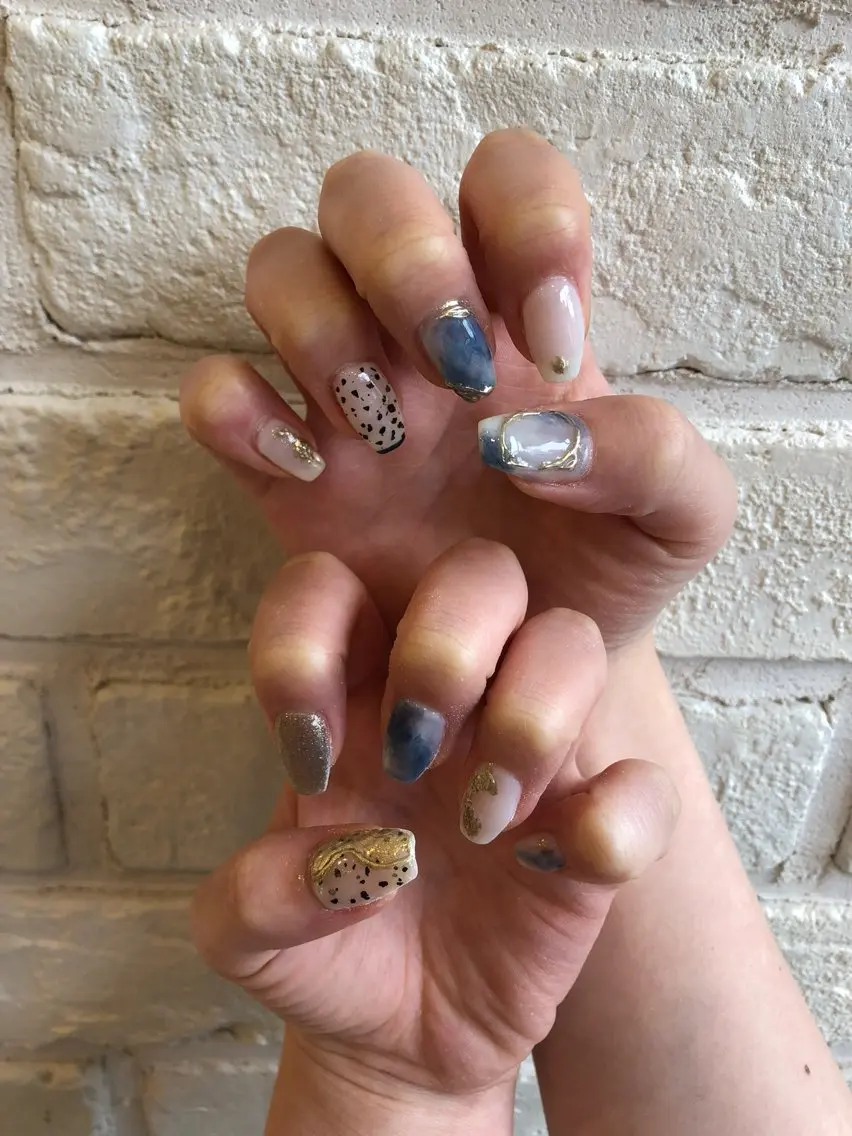 ネイル ミラーネイル 持ち込み ニュアンスネイル ❀pom nail❀ aya.のネイルデザイン