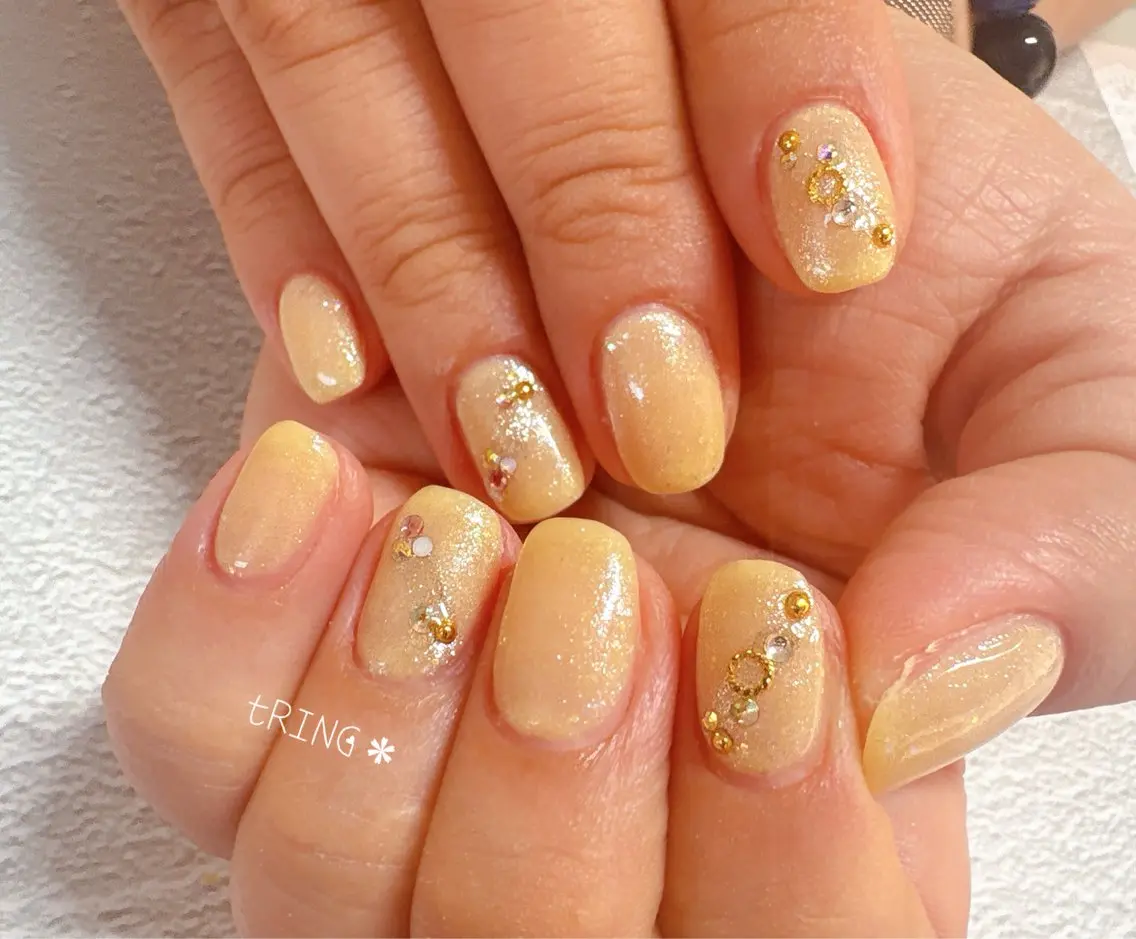 ネイル シンプルネイル ハンドネイル tRING＊ しいの木台のネイルデザイン
