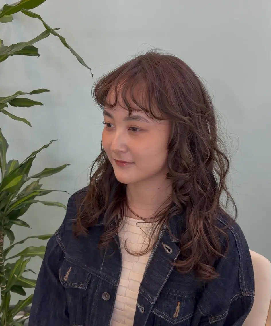 セミロング セミロングパーマ カット ヘッドスパ SHION泉大津 似合わせ特化のヘアスタイル