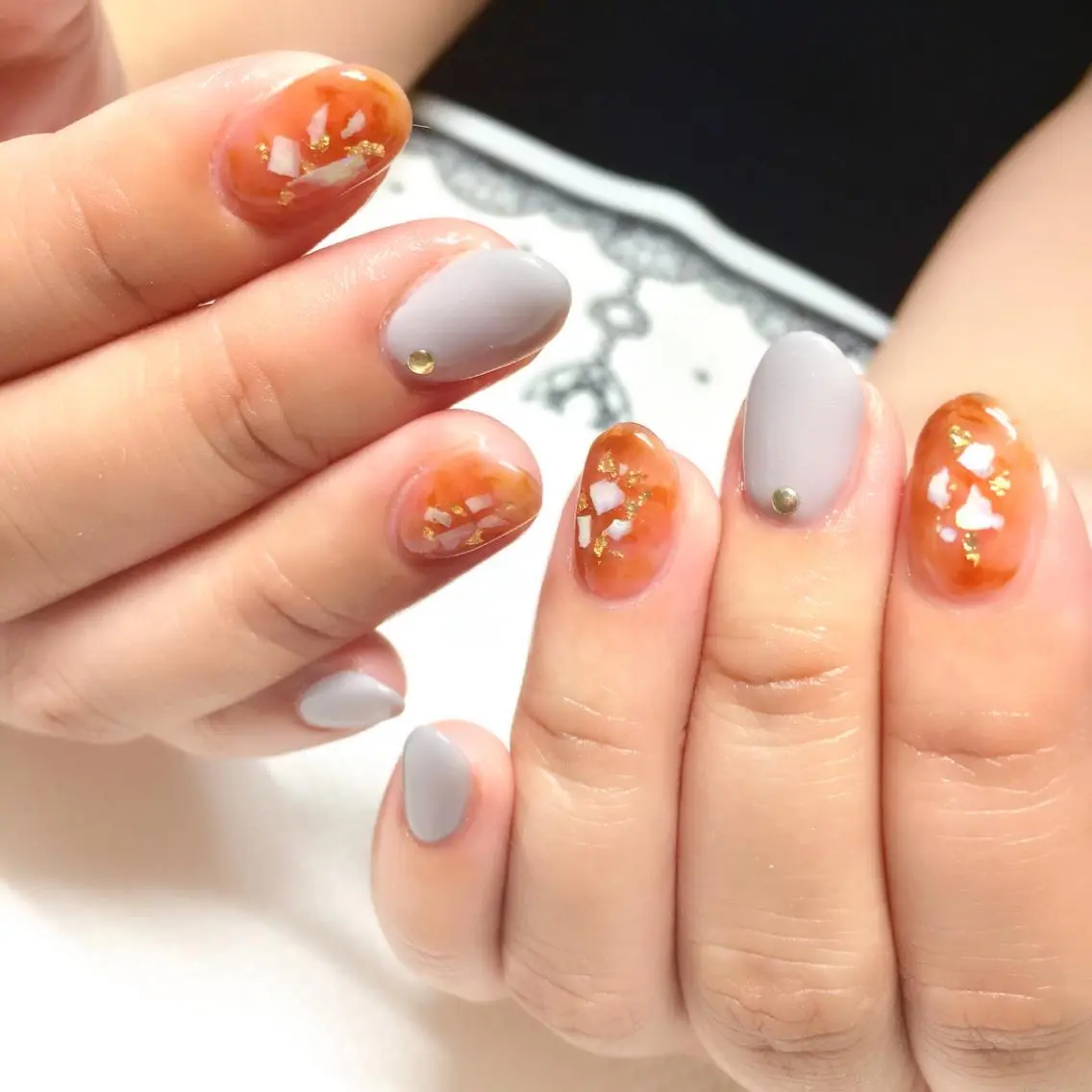 ネイル フットネイル ジェルネイル ミラーネイル パラジェル 春ネイル ハンドネイル clover nailのネイルデザイン