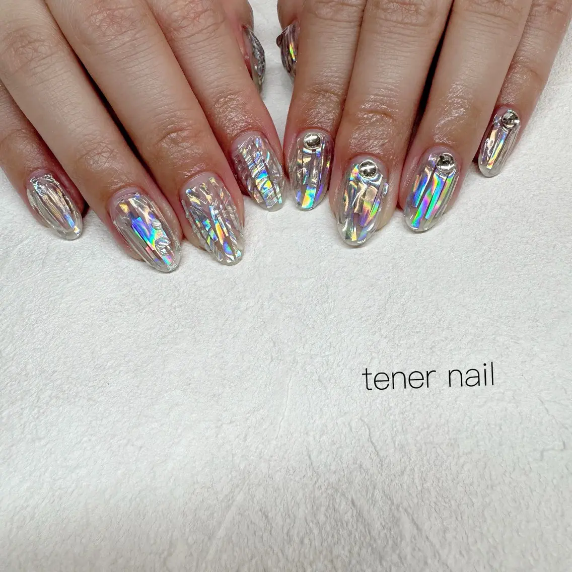ネイル ミラーネイル ハンドネイル テネルネイル tener nailのネイルデザイン