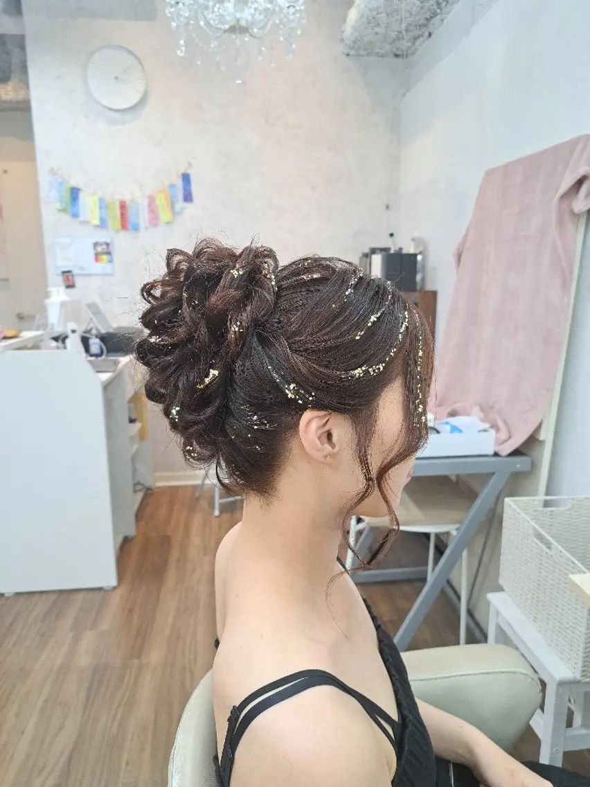 ロング ヘアアレンジ ヘアセット GLOSS心斎橋🌹 はるなのヘアスタイル