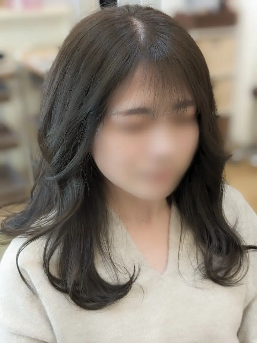ロング カラー 加藤 彩のヘアスタイル