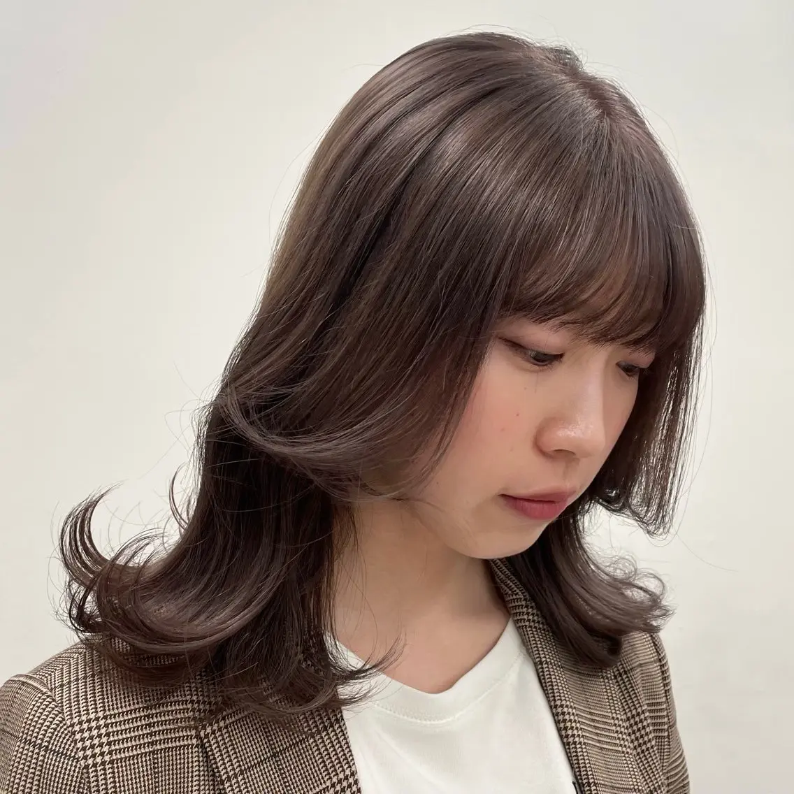 ミディアム 盛れる透明感カラー momokaのヘアスタイル
