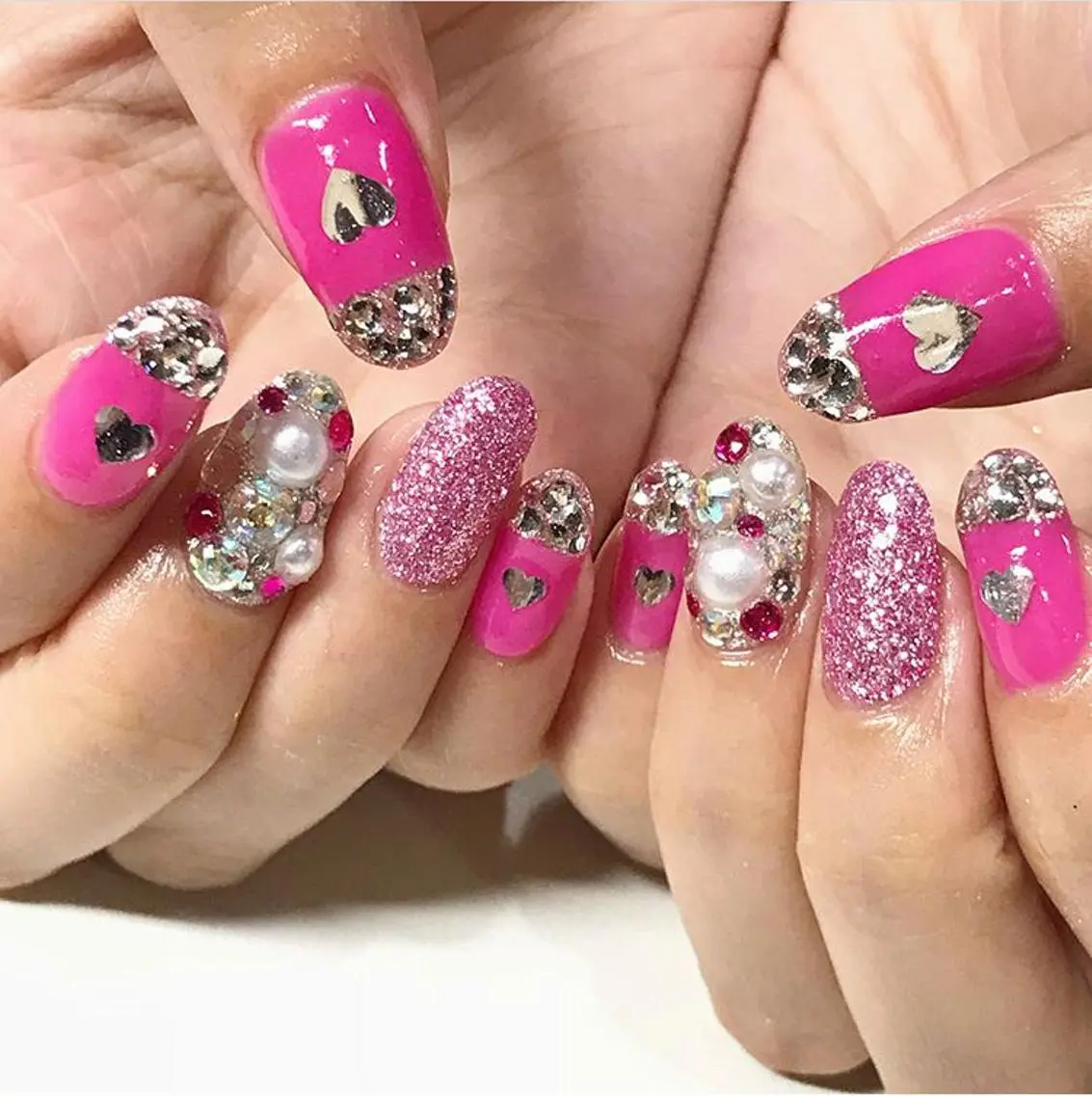 ネイル 渋谷／チップ長さ出し 👑アプレgel-xのネイルデザイン