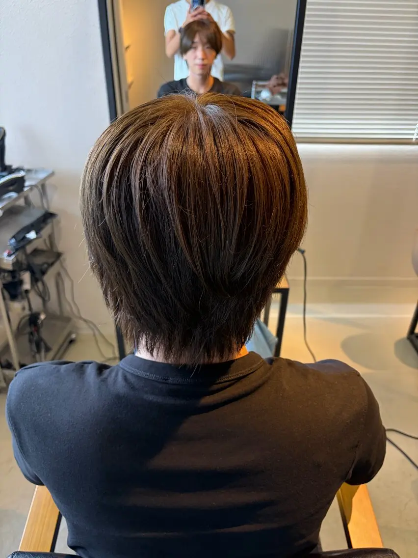 カラー メンズ ヘアカラー 艶透明感カラー/ 暖色カラー/髪質改善のヘアスタイル