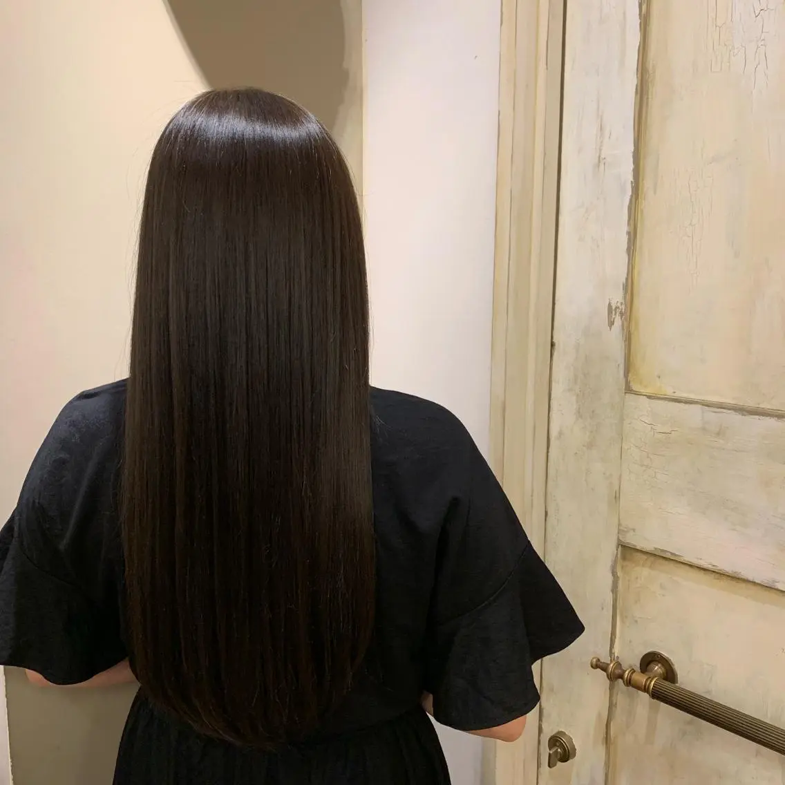 ロング カラー オリーブカラー トリートメント 韓国スタイル🇰🇷 annaのヘアスタイル