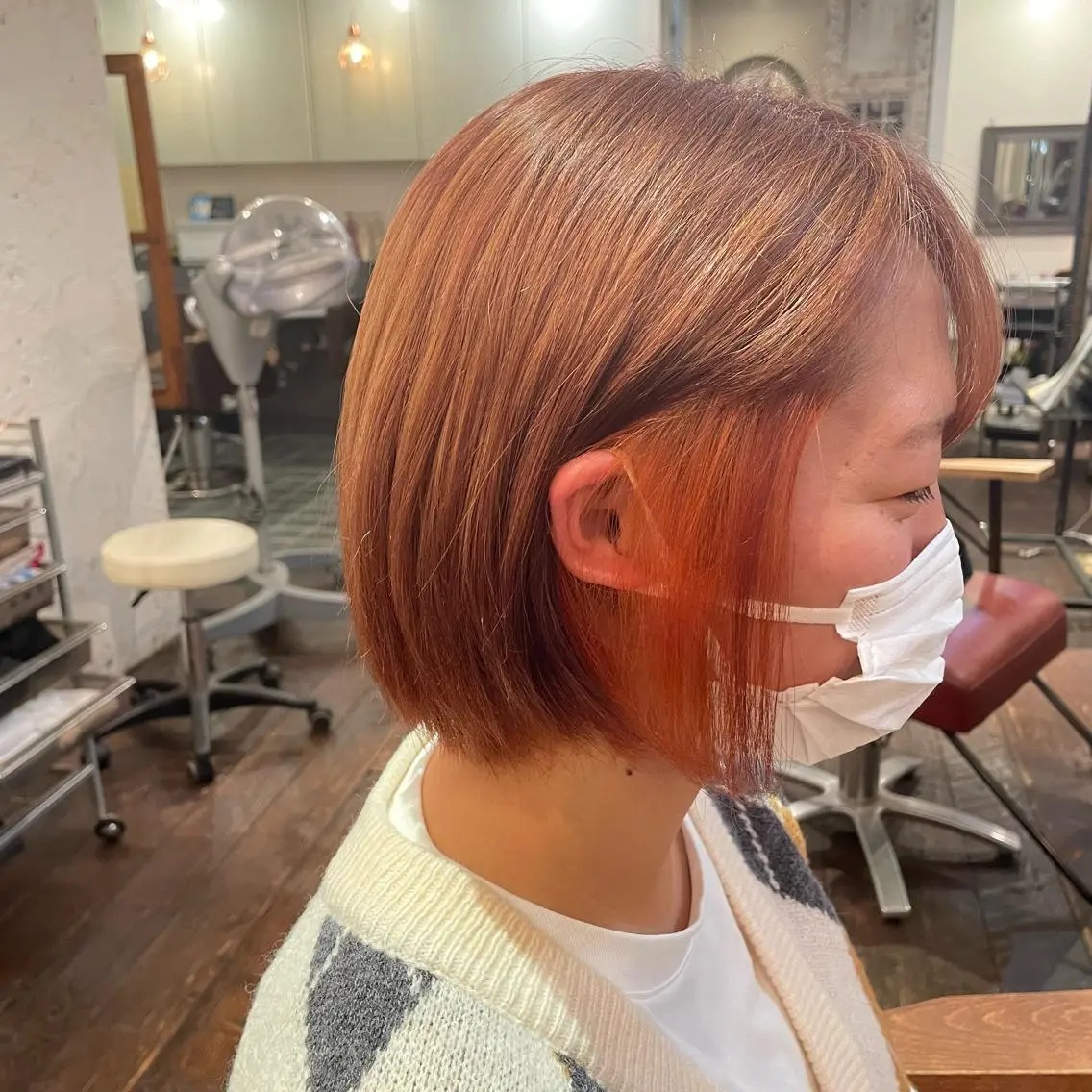 ショート オレンジブラウン 榎本 紀美／カット募集中のヘアスタイル