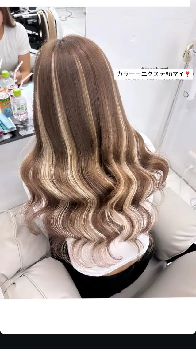 ロング エクステ ヘアカラー エクステ HIMARI/栄 Roverのヘアスタイル