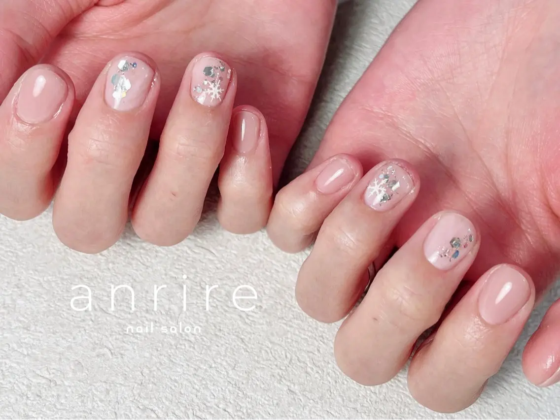 ネイル ジェルネイル キラキラネイル ラメ(グリッター) ニュアンスネイル パラジェル nailsalon anrireのネイルデザイン