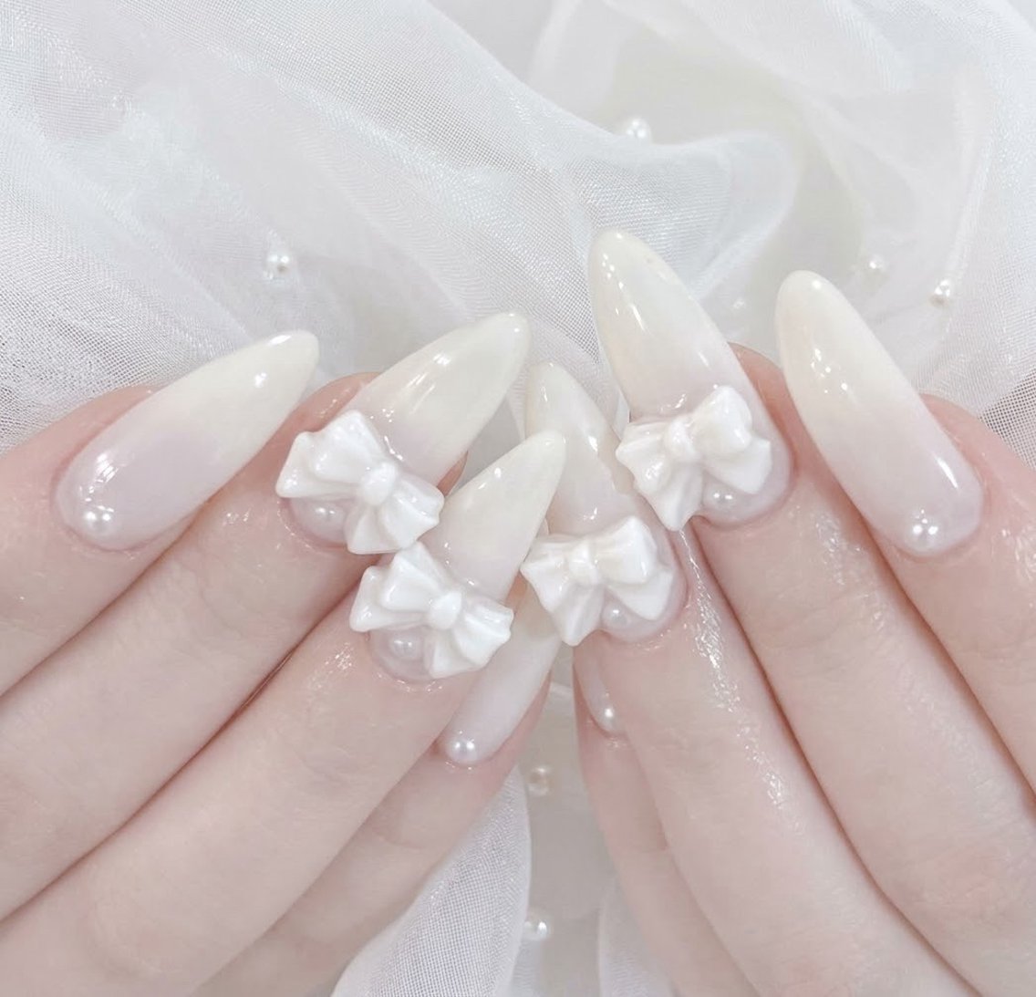 ロング 韓国風ヘア ロング ハンドネイル ハンドケア CHIBI NAIL SALON 船橋のネイルデザイン
