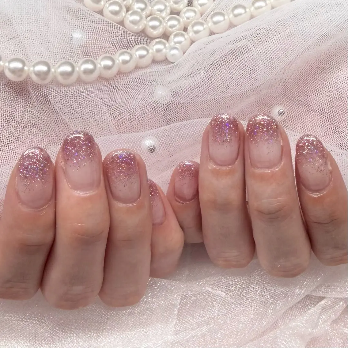 ネイル ラメ(グリッター) ラメグラデーション ハンドネイル Nailsalon MeMe YUMIのネイルデザイン
