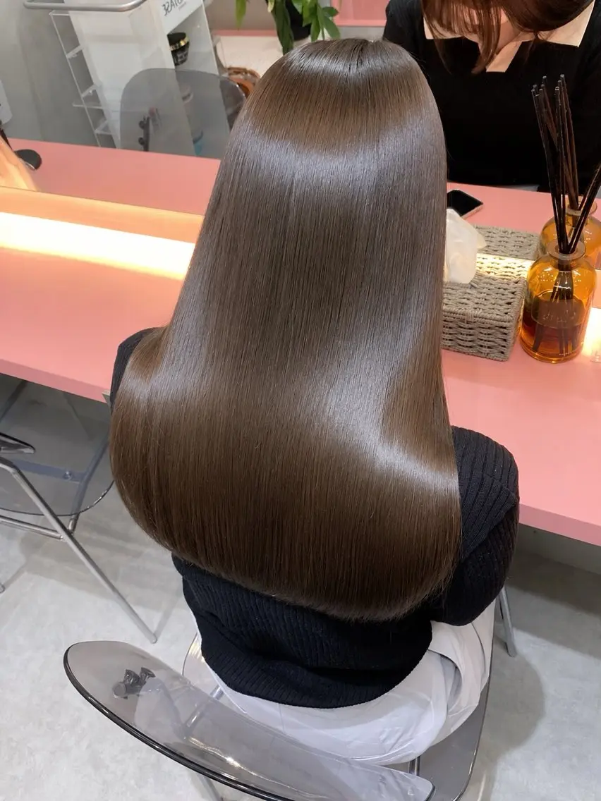 セミロング カラー パーマ カット ヘアカラー 縮毛矯正 トリートメント 🦋韓国風レイヤー/ 艶髪矯正🦋凛太郎のヘアスタイル