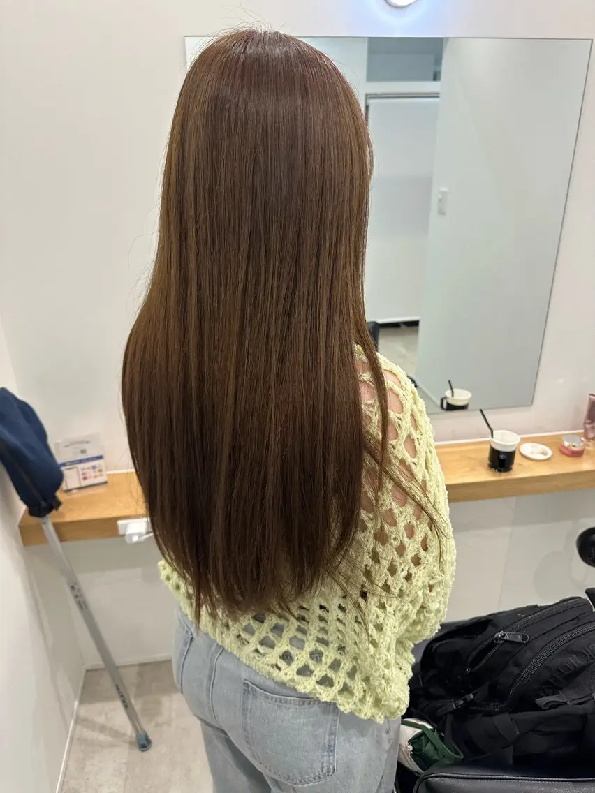 ロング カラー ブリーチ ブリーチなしカラー ヘアカラー トリートメント レイヤー/ナチュラル 💐nao.のヘアスタイル