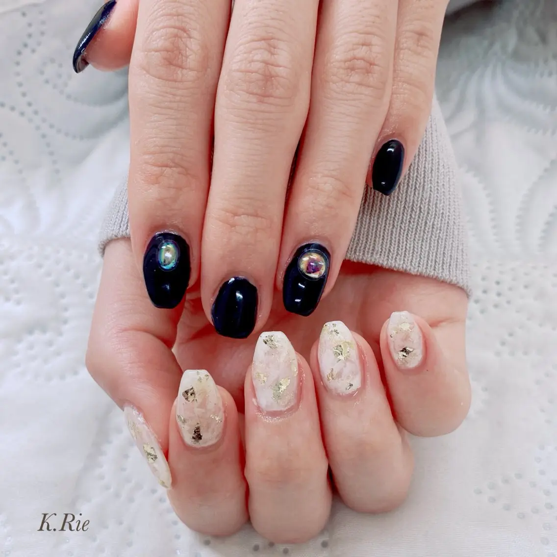 ネイル K. Rie minionのネイルデザイン