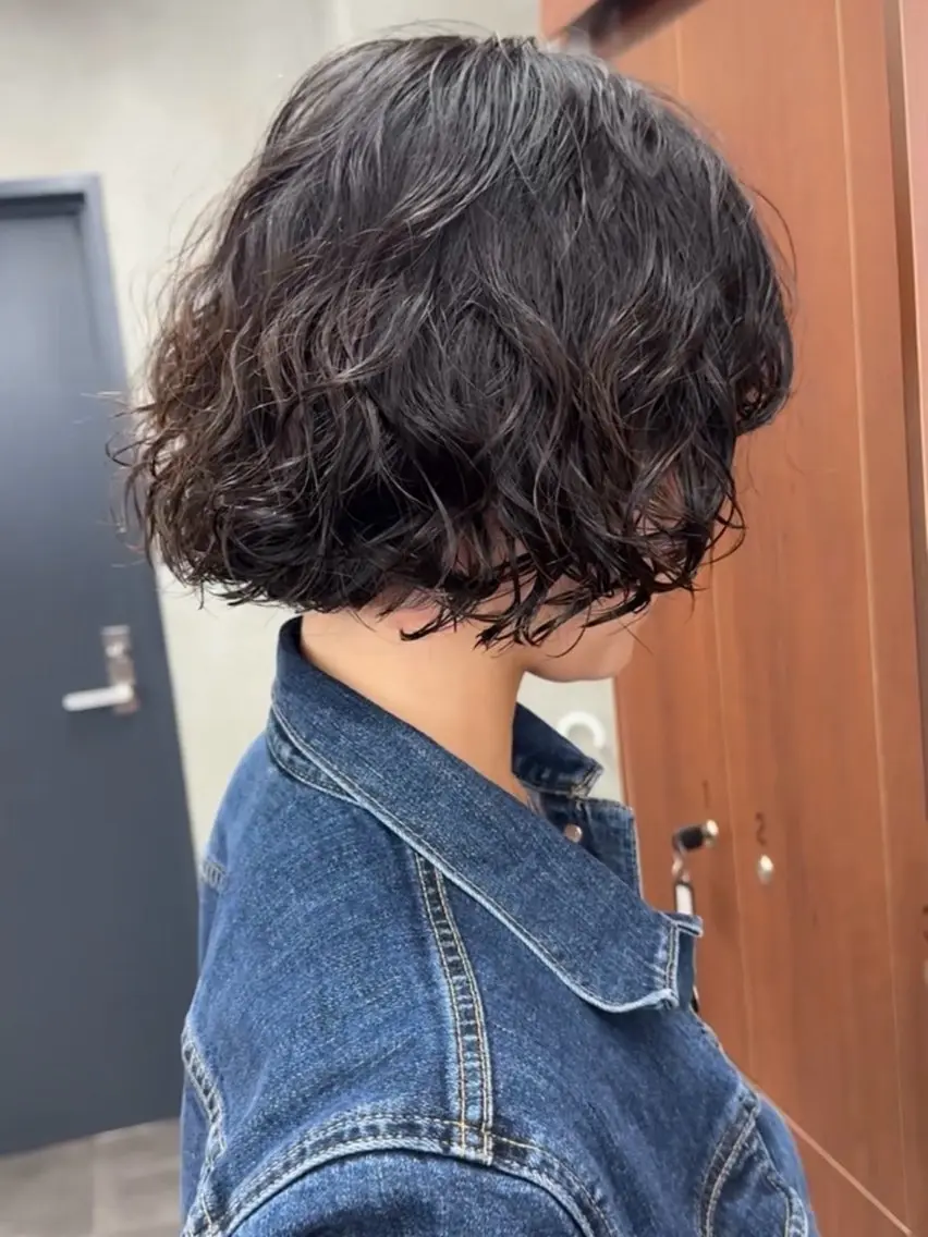 ミディアム パーマ カット パーマ トリートメント カラー/パーマ/ 鎌田健/渋谷のヘアスタイル