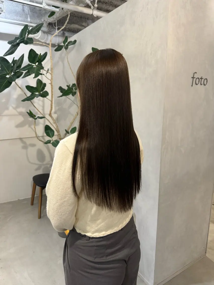 セミロング カット ヘアカラー トリートメント 100%可愛い顔周り 💓レイヤー/しずくのヘアスタイル