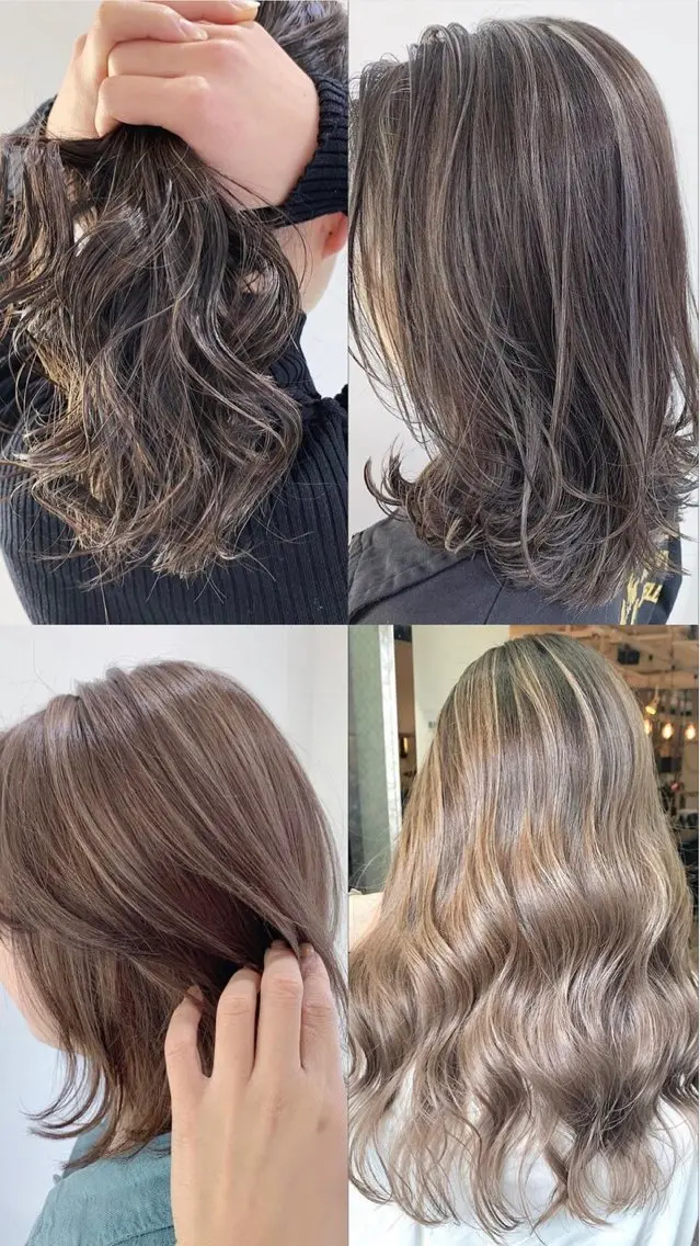 セミロング カラー ヘアアレンジ バレイヤージュ ブリーチ 透明感カラー グラデーションカラー ハイライトカラー カット ヘアカラー トリートメント ヘッドスパ ヘアセット レイヤーカット/艶髪 🎀笠原 優花🎀のヘアスタイル