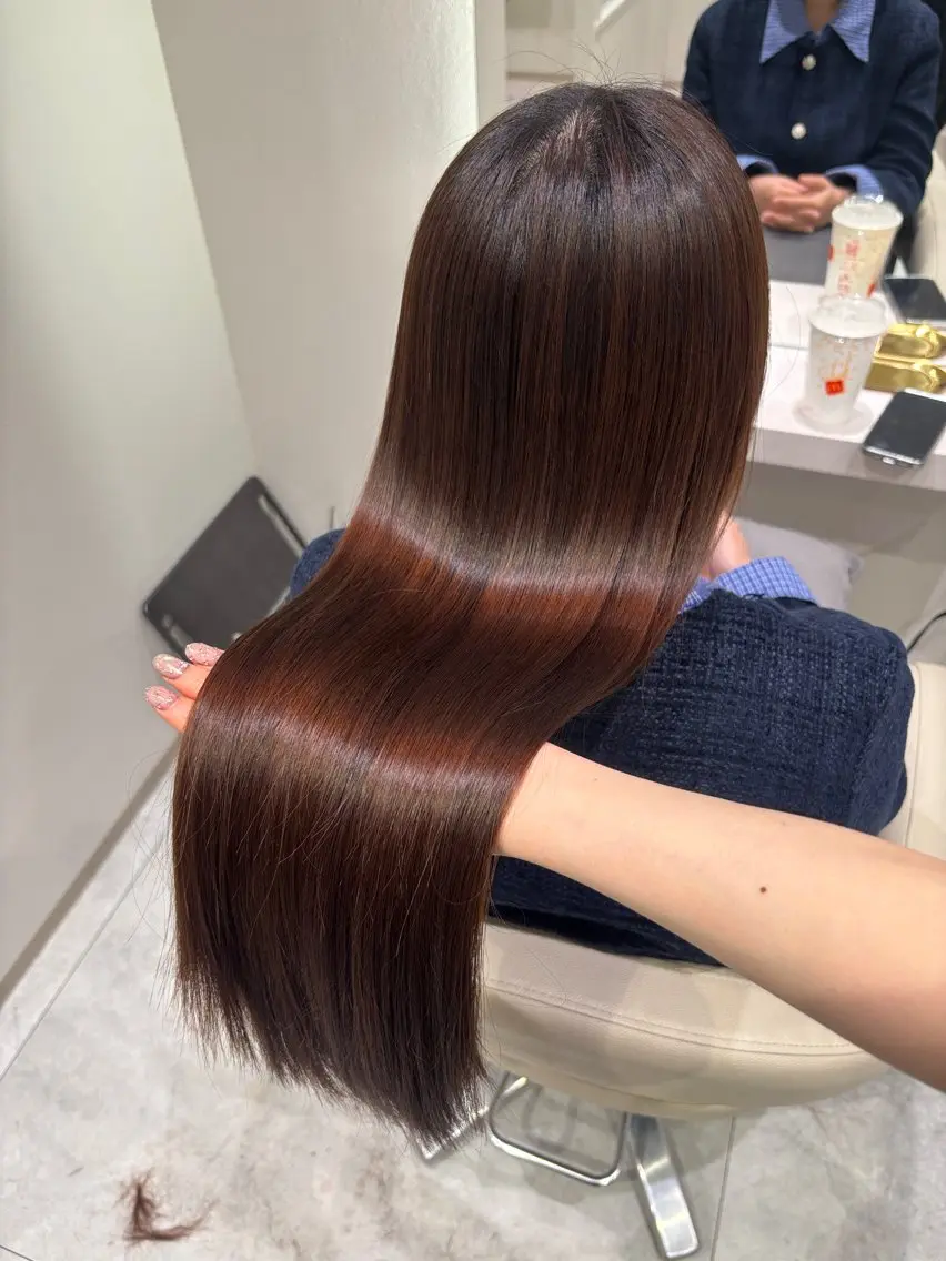 ロング カット 縮毛矯正 トリートメント HARUKA🍒 toccaのヘアスタイル