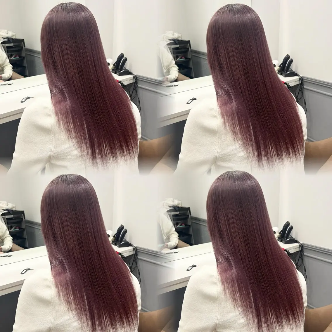 ロング カラー ヘアカラー トリートメント 🦋REISA🦋 エクステ×ハイトーンのヘアスタイル