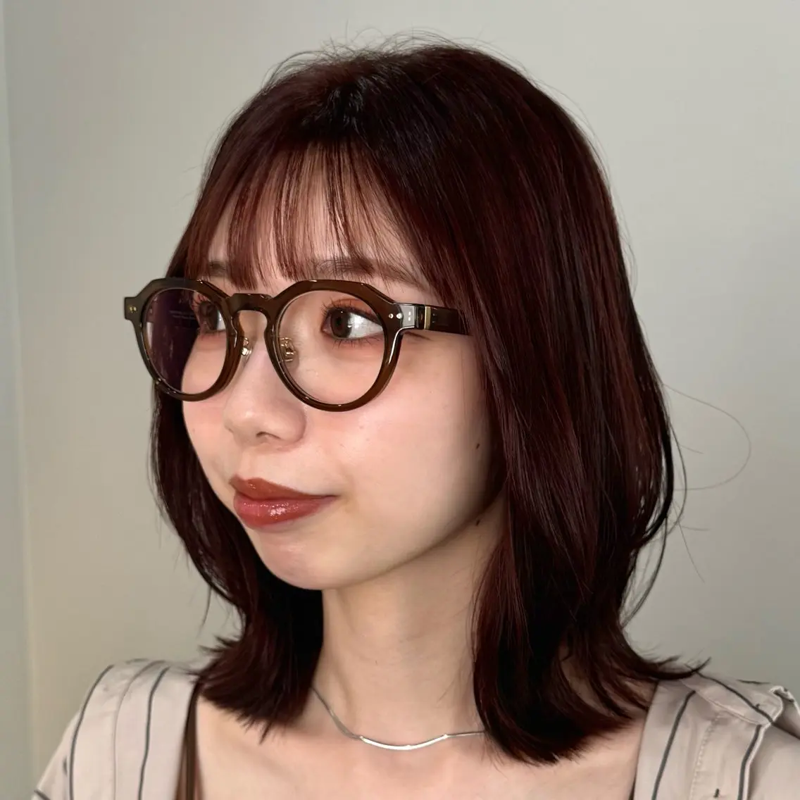 ミディアム カラー 飯田 智也のヘアスタイル