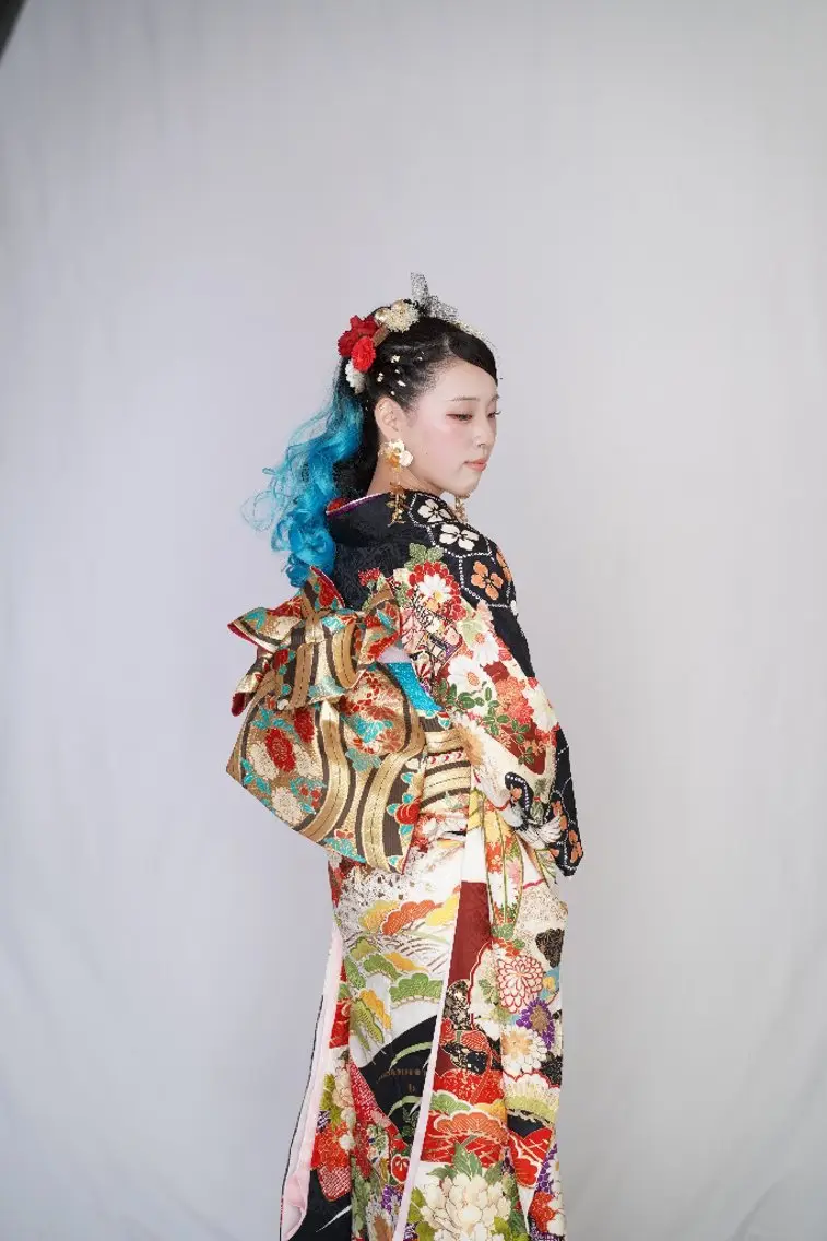 ロング カラー ヘアアレンジ 成人式 着物ヘア 松尾 泰伸のヘアスタイル