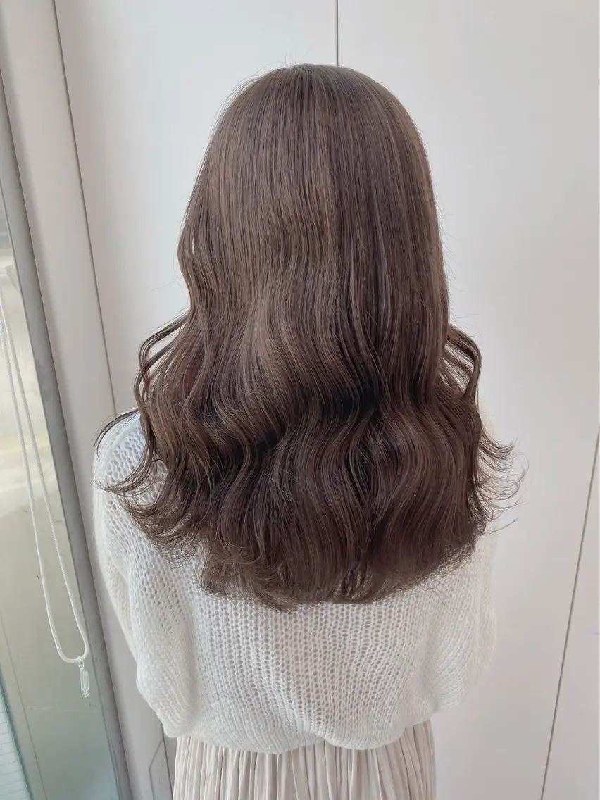 セミロング カラー ヘアアレンジ ヘアカラー トリートメント ヘアセット ダブルカラー｜ なおき｜池袋美容師のヘアスタイル