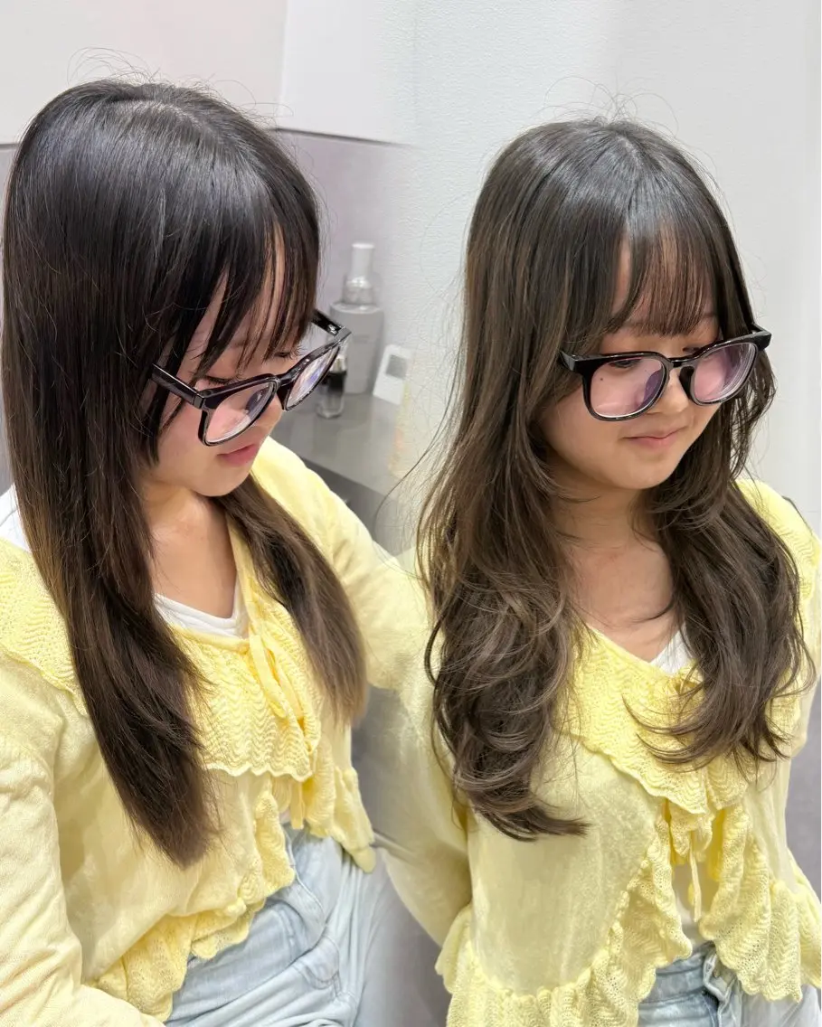 ロング カット 髪質改善×レイヤー 🫧鷹司郎のヘアスタイル