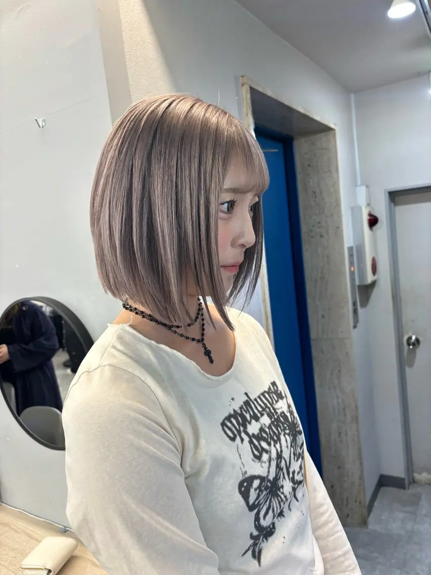 ショート ボブ カット ヘアカラー トリートメント teN+by ambleluxeのヘアスタイル