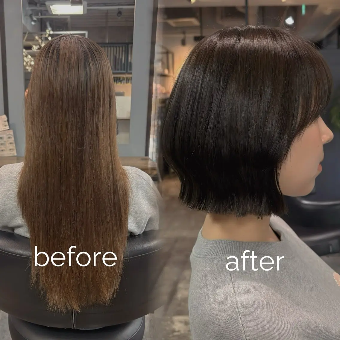 ショート ボブ カット ヘアカラー 韓国ヘア/縮毛矯正 /レイヤー🫧ユイカのヘアスタイル