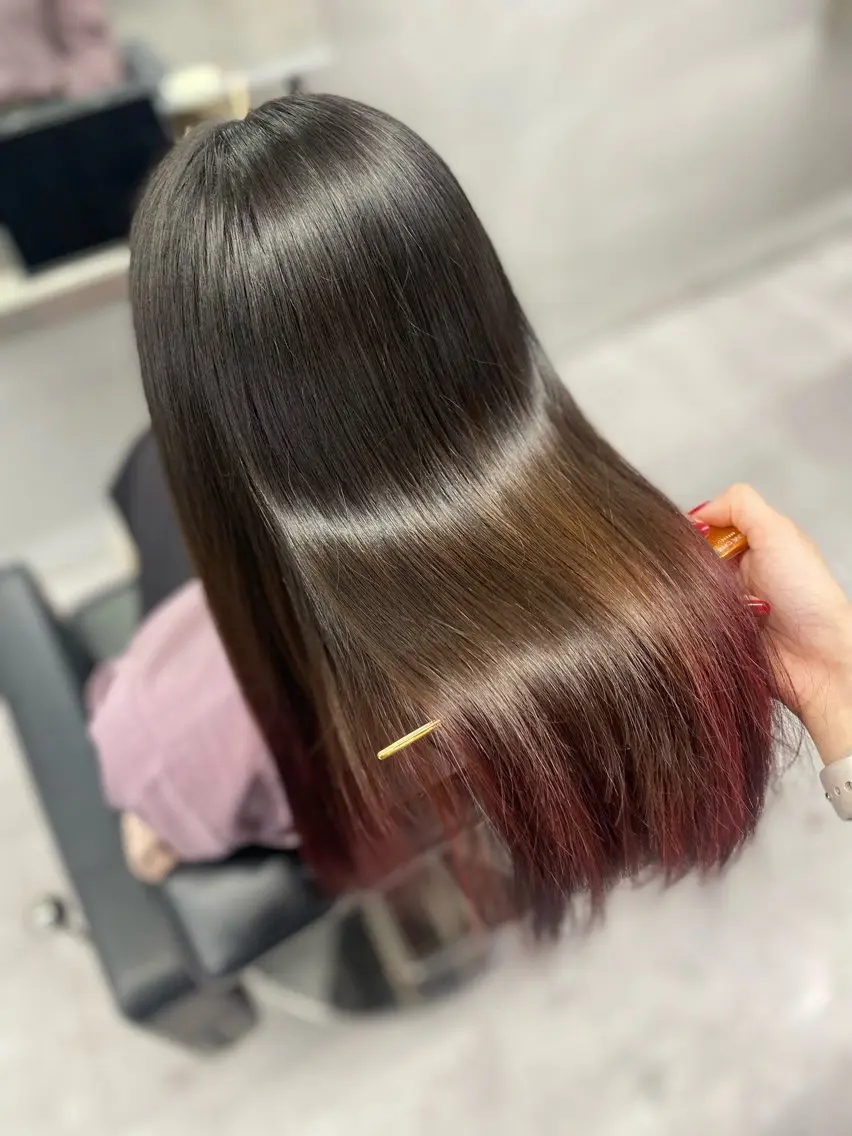 ロング カット ヘアカラー トリートメント 艶髪/縮毛矯正 🫧辻野海羽のヘアスタイル