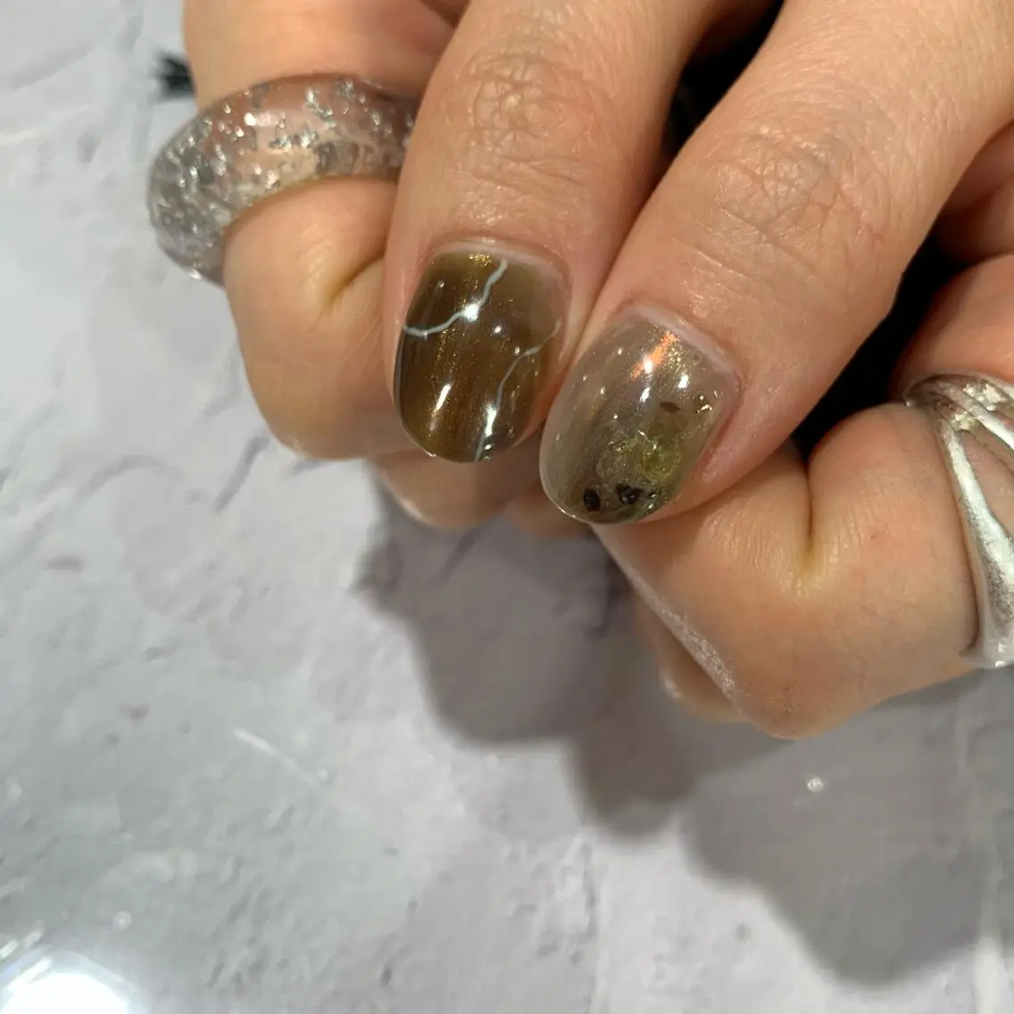 ネイル ミラーネイル 持ち込み 鈴木 まゆのネイルデザイン