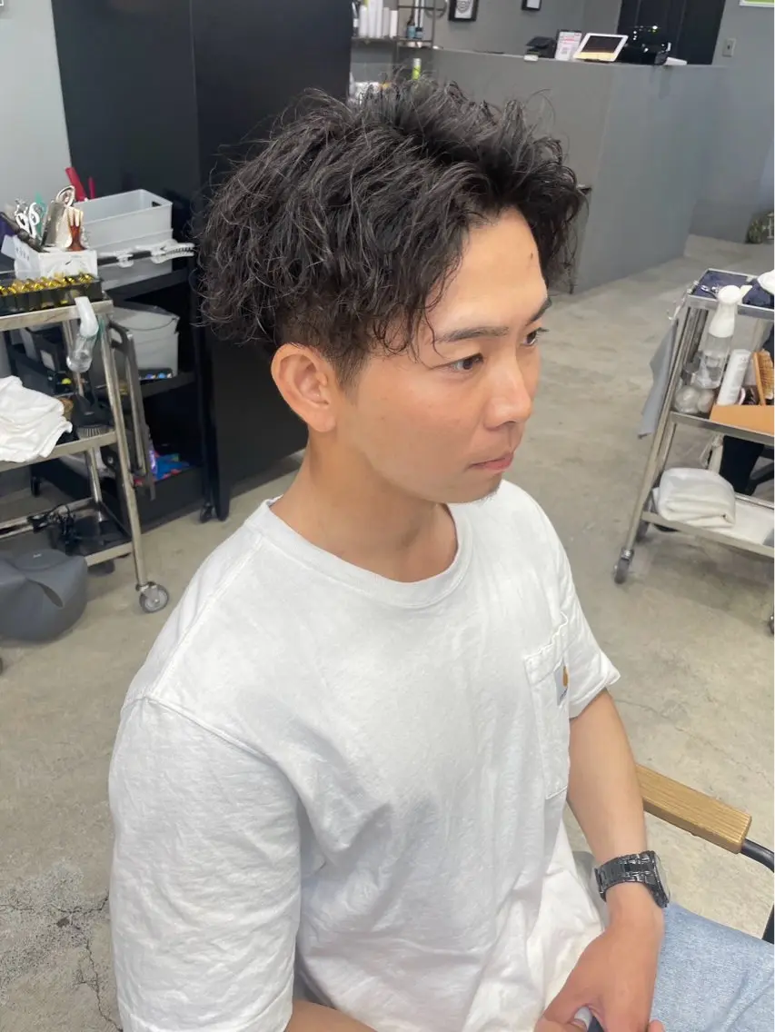ショート パーマ メンズ メンズ専門サロン wokeのヘアスタイル