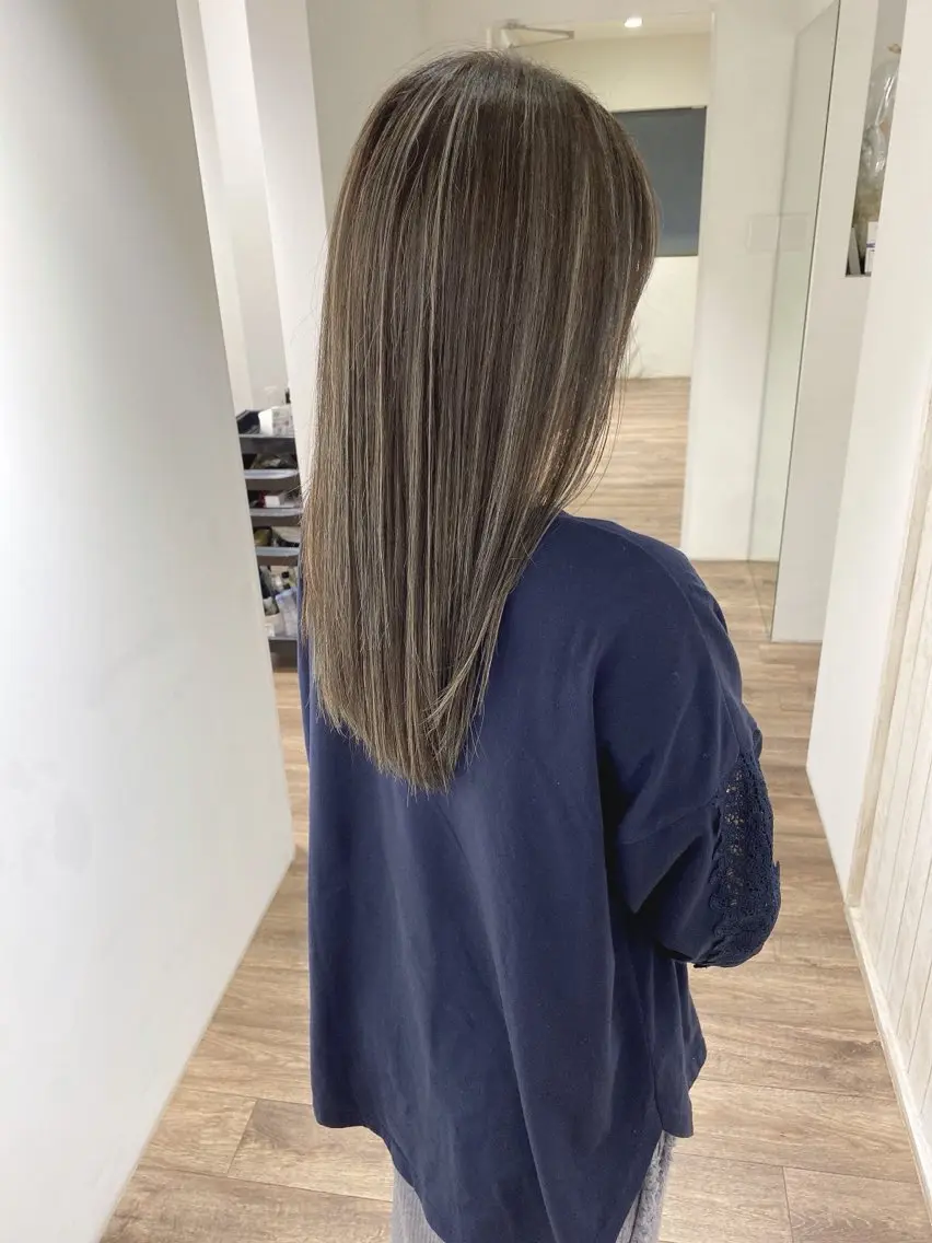 ロング カラー ヘアカラー トリートメント ハイライト⭐️上野 高広のヘアスタイル