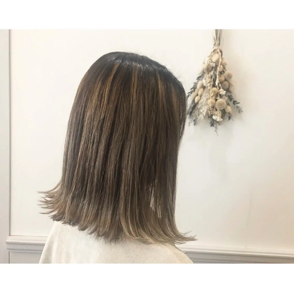 ミディアム 外国人風カラー ハイライト ヘアカラー トリートメント ❁⃘ ち だ り さ ❁⃘のヘアスタイル