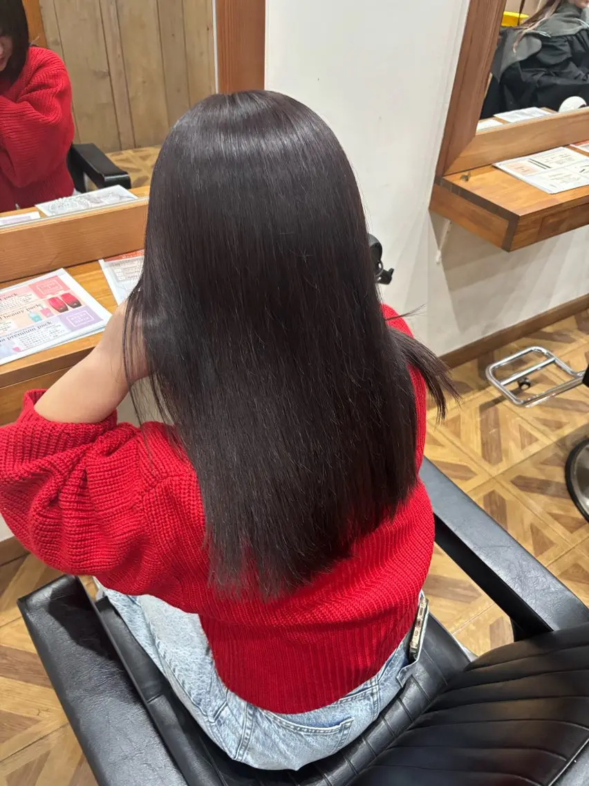 ロング カラー 兼子莉彩 /暗髪🤎/暖色🍒のヘアスタイル