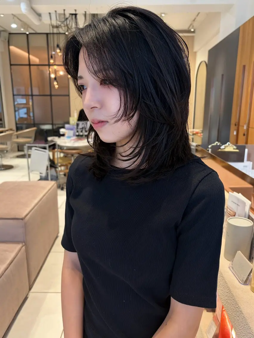 ミディアム レイヤーカット カット ユマ🪽/ 無料ショート募集中!のヘアスタイル
