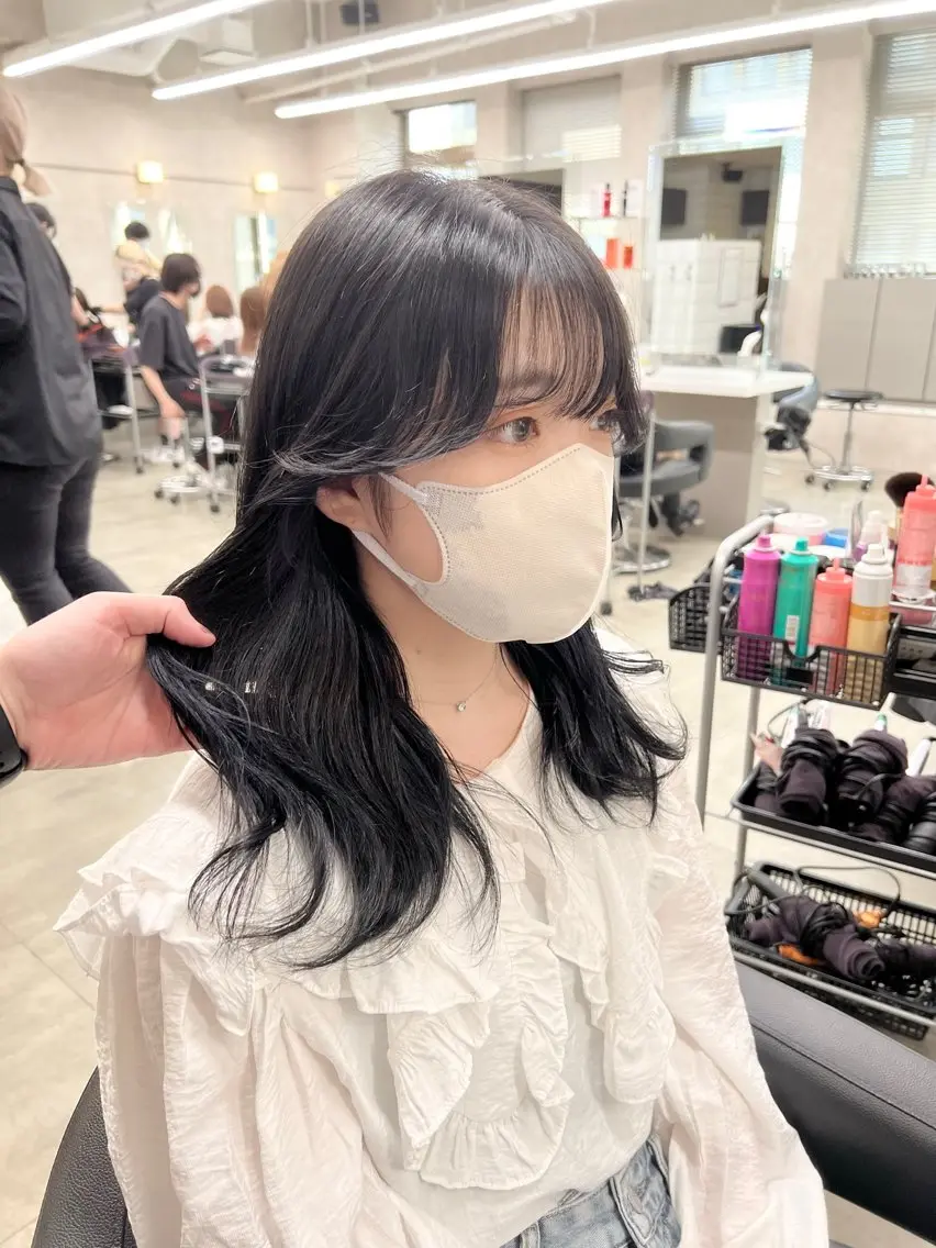 ロング カラー パーマ ヘアアレンジ メンズ 上品＆韓国風 🥀海心🥀のヘアスタイル