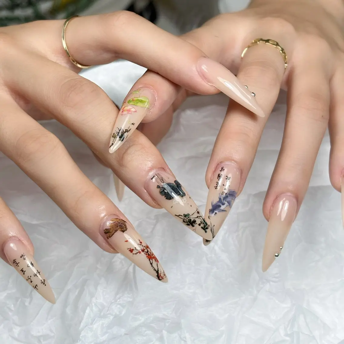 ネイル 長さ出し キラキラネイル 韓国ネイル ロングネイル 夏ネイル ハンドネイル Sully Nail Labのネイルデザイン