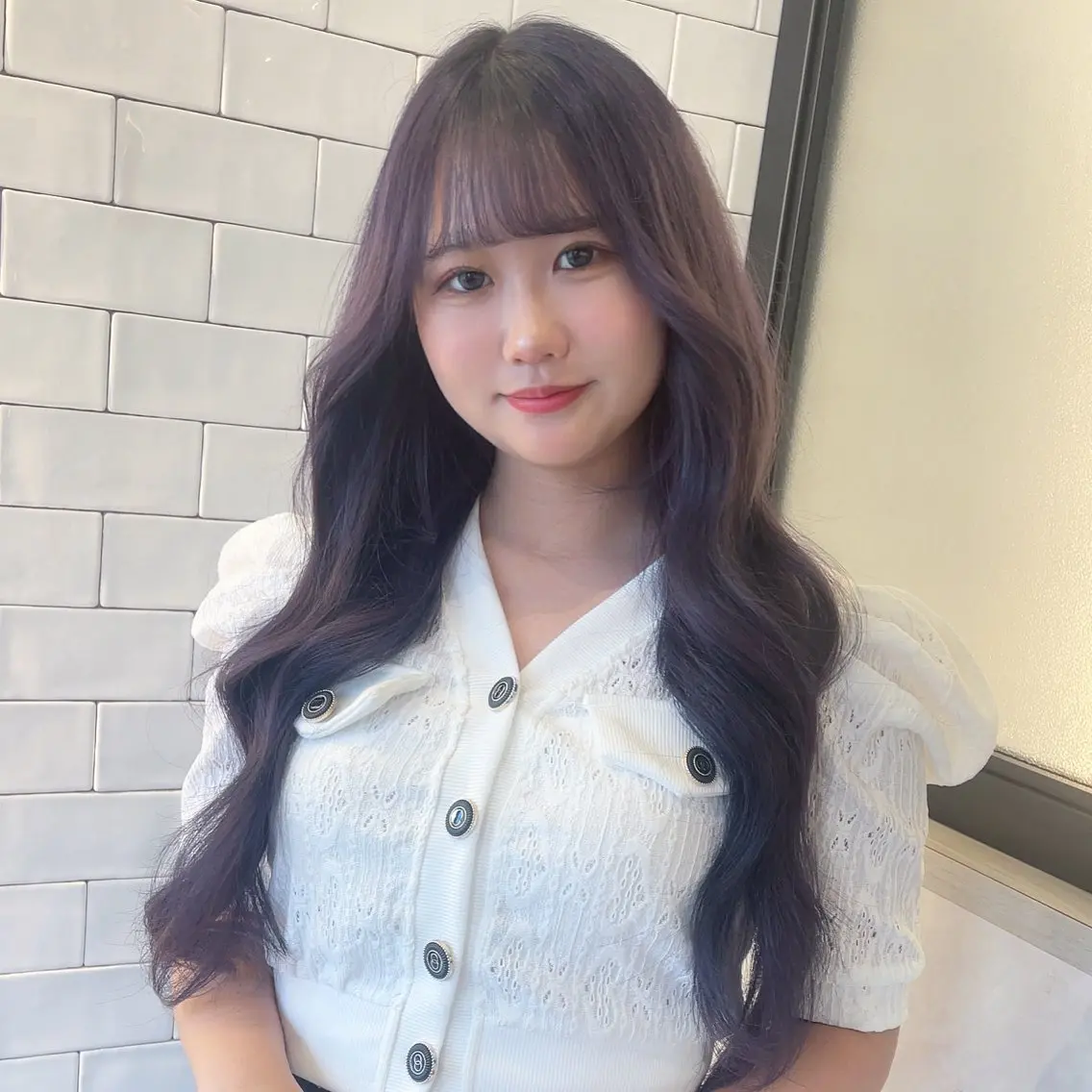 ロング カラー カット ヘアカラー トリートメント emi/髪質改善/ 韓国風/艶カラーのヘアスタイル