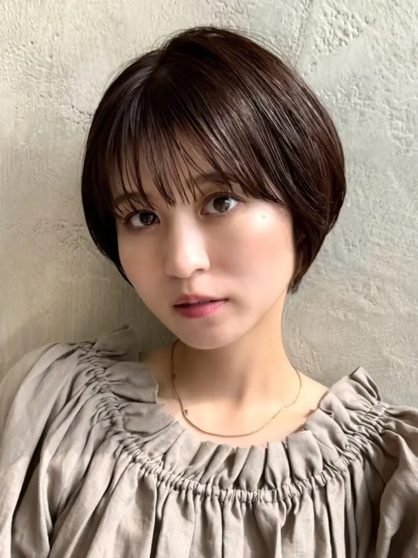 ショート カラー カット ヘアカラー トリートメント 💍新宿ショート 💍岩田莉奈のヘアスタイル