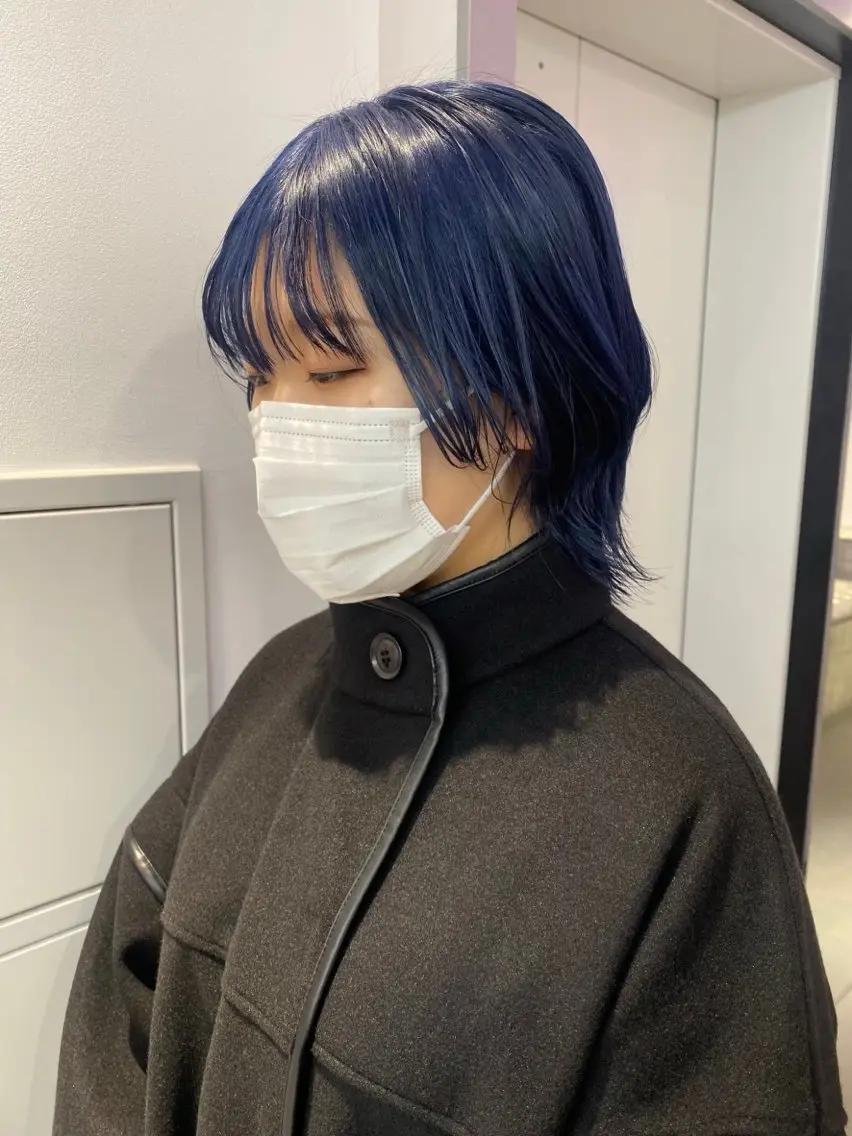 カラー ブリーチ 透明感カラー ネイビーカラー オレンジ ピンクカラー ヘアカラー 🌻ハイトーン/艶 カラー🌻ユリナのヘアスタイル